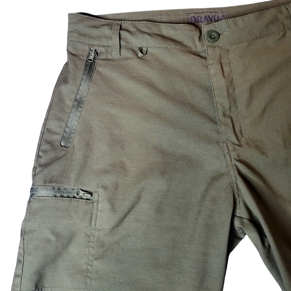 Dravus Bay Men’s Board Shorts Army Green / Khaki Size 32 VGUC - Picture 6 of 12